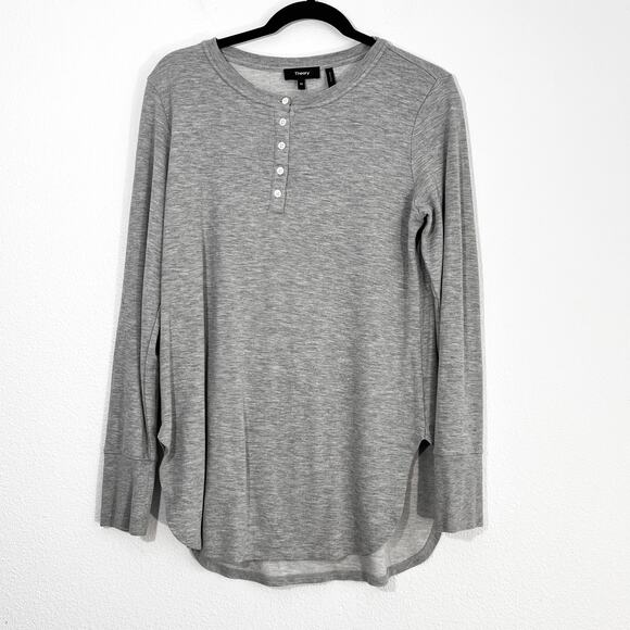 Theory Other - Theory Henley Shirt Mens M Casual Pima Cotton Minimalist Lightweight Long Sleeve